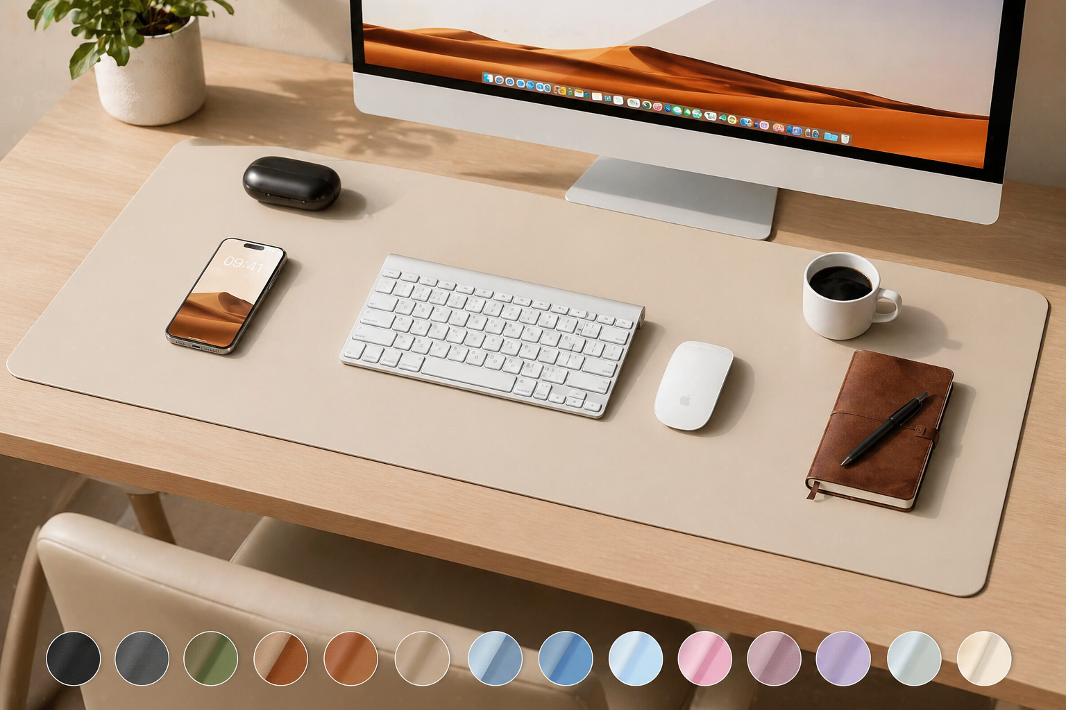 Premium Leather Desk Mat – Non-Slip Workspace Protector
