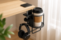 2-in-1 Desk Cup Holder & Headphone Hanger