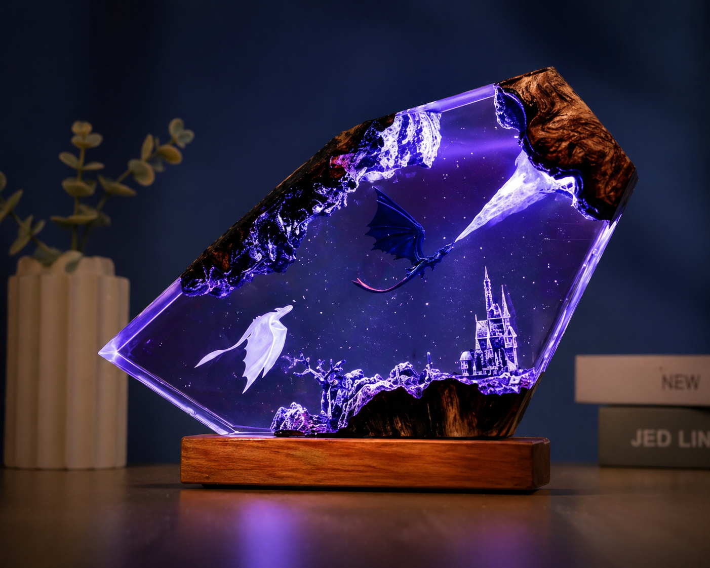 Fantasy Dragon Resin Lamp – LED Night Light