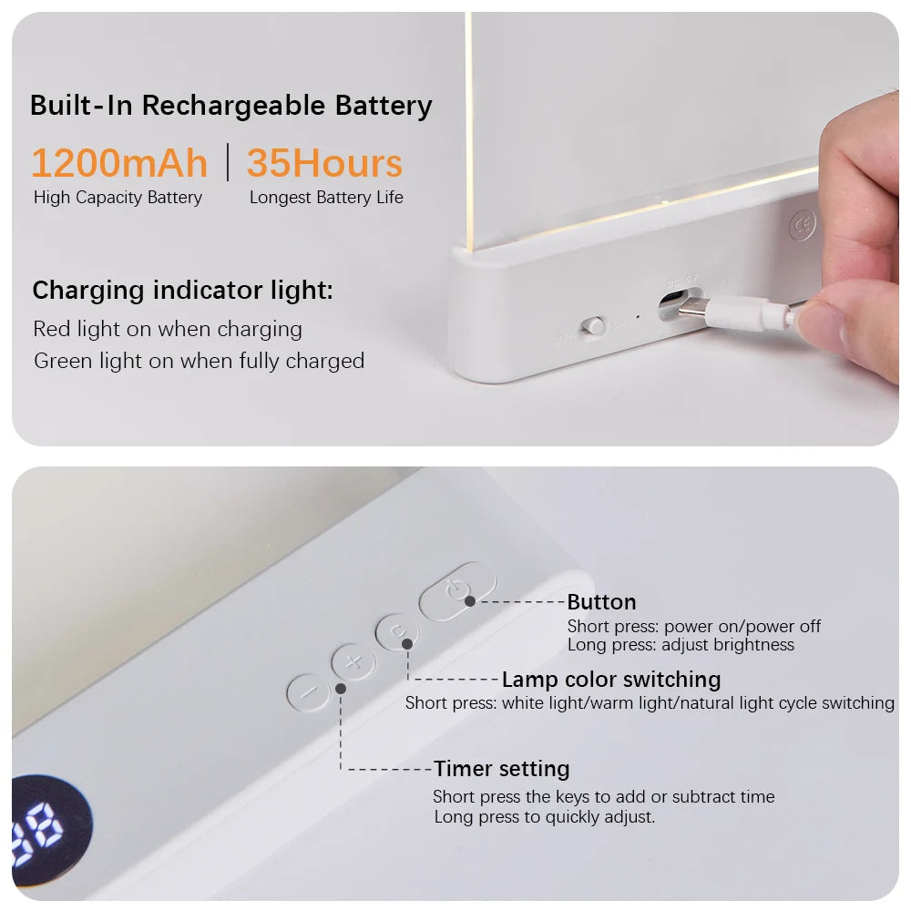 Portable LED Reading Light for Bed & Travel