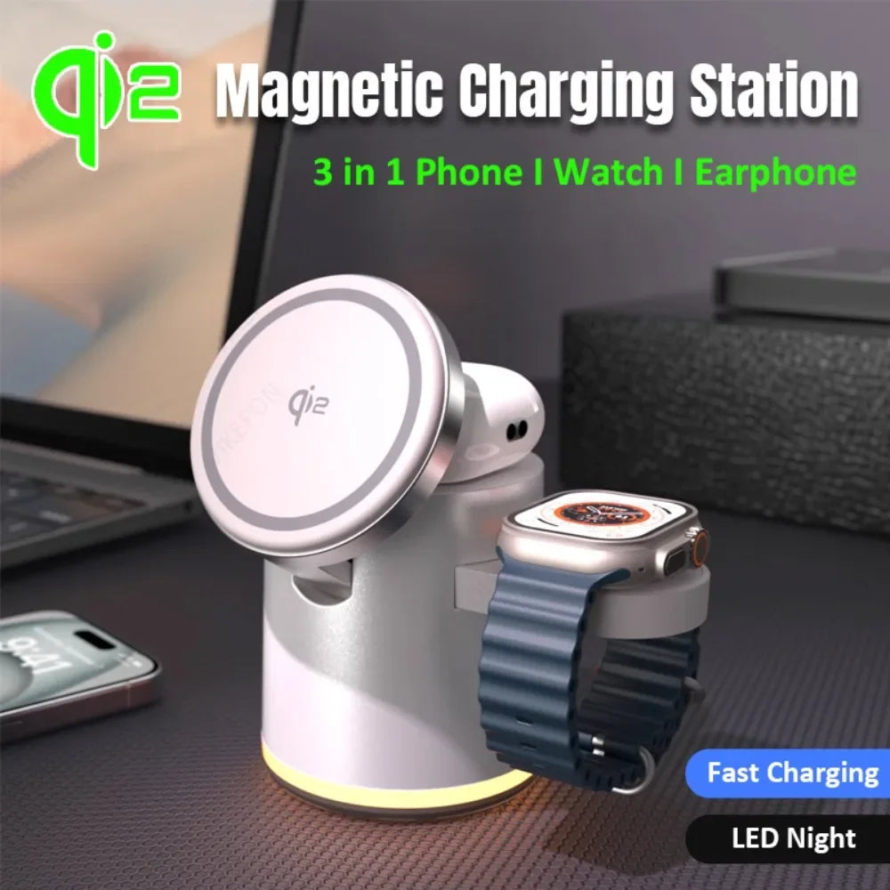 4-in-1 Wireless Charging Station for iPhone, Apple Watch & AirPods
