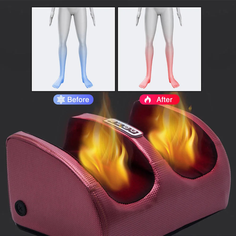 Heated Shiatsu Foot Massager for Pain Relief & Relaxation