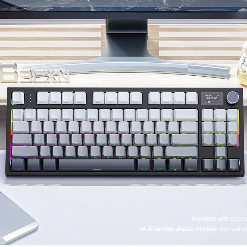 Wireless Mechanical Keyboard with Knob & Smart Display